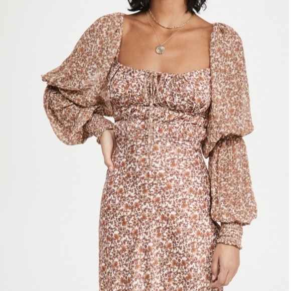 BNWT Stunning!! Free People Floral Midi Dress - Picture 3 of 10